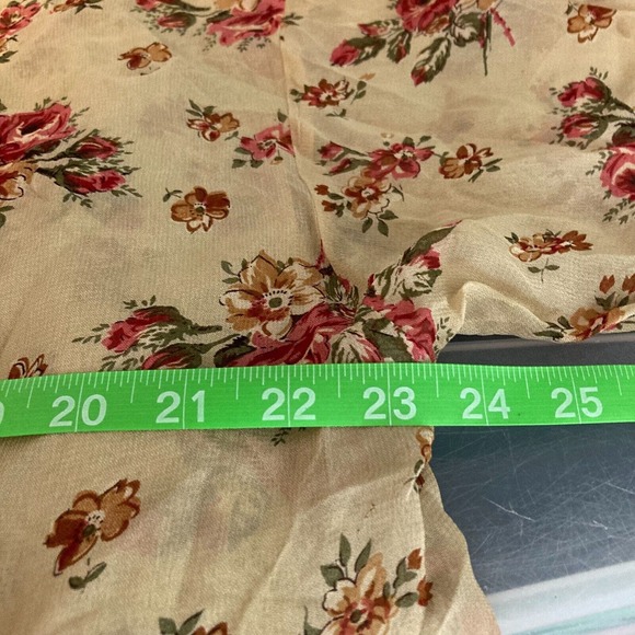 Sterling Styles Kimono Sz OS Tan Beige Floral Open Flowy Longline Cardi - Picture 6 of 7